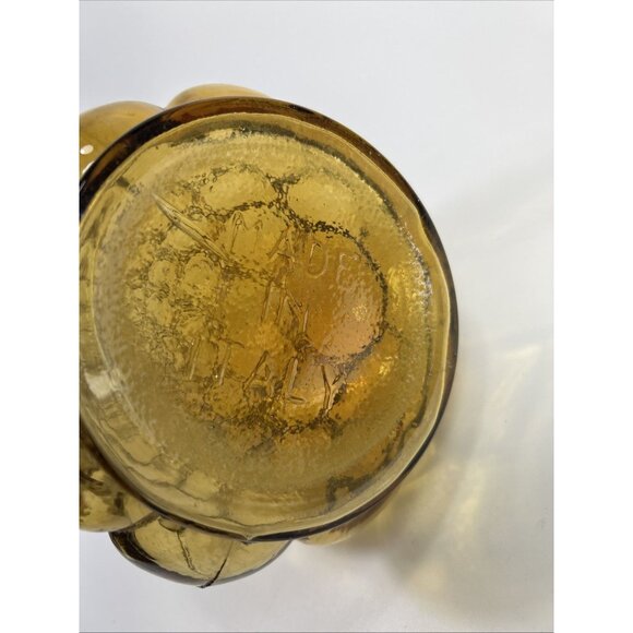 VTG 60s MCM Amber Honey Comb Bubble Glass Genie Bottle Vase. 3/25/24.C. - Picture 5 of 5